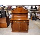 Walnut Victorian buffet with single drawer over two cupboards, 102 x 40 x 154 cm. Not available