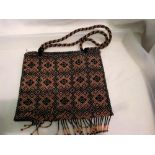 Small beaded bag made by victims of tropical storm Stan, Guatemala. UK P&P Group 1 (£16+VAT for