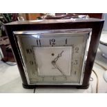 Oak cased Smiths electric mantel clock. Not available for in-house P&P