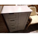 Grey modern bathroom cabinet with drawers. Not available for in-house P&P