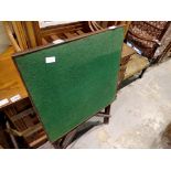 Folding baize card table. Not available for in-house P&P