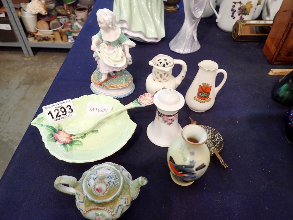 Mixed small ceramics including Carlton Ware. Not available for in-house P&P