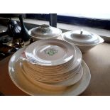 Sixteen piece T.G Green, green and grey dinner set. Not available for in-house P&P