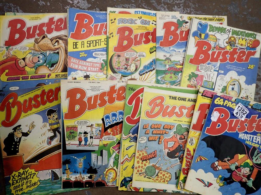 Thirty two 1990s Buster comics. UK P&P Group 2 (£20+VAT for the first lot and £4+VAT for