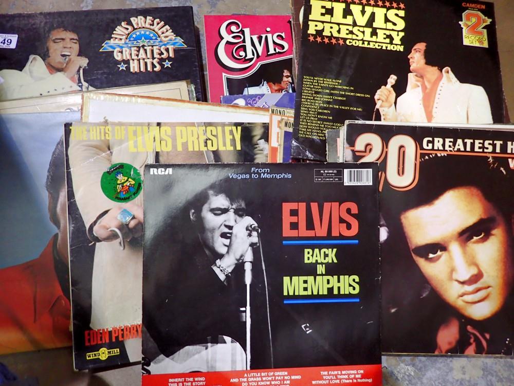 Large collection of Elvis Presley LPs. Not available for in-house P&P