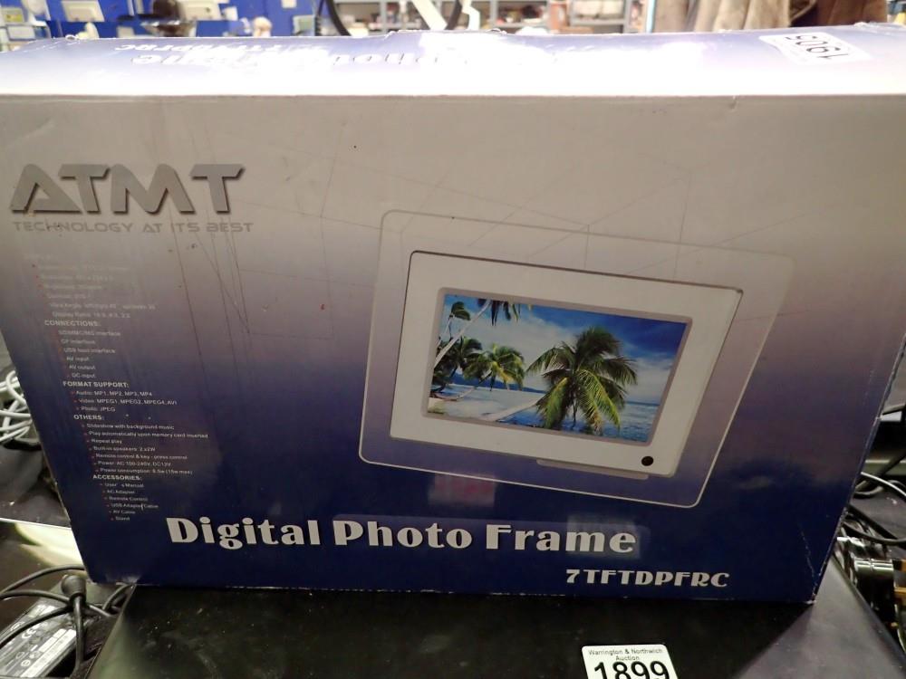 Boxed digital photo frame. Not available for in-house P&P