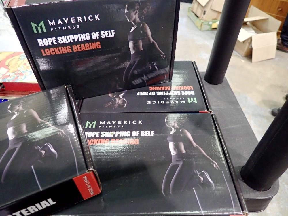 Four packs of new old stock Maverick skipping ropes. UK P&P Group 2 (£20+VAT for the first lot