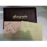 Autograph book from the head of the booking office at Liverpool Lime Street station, including Joe