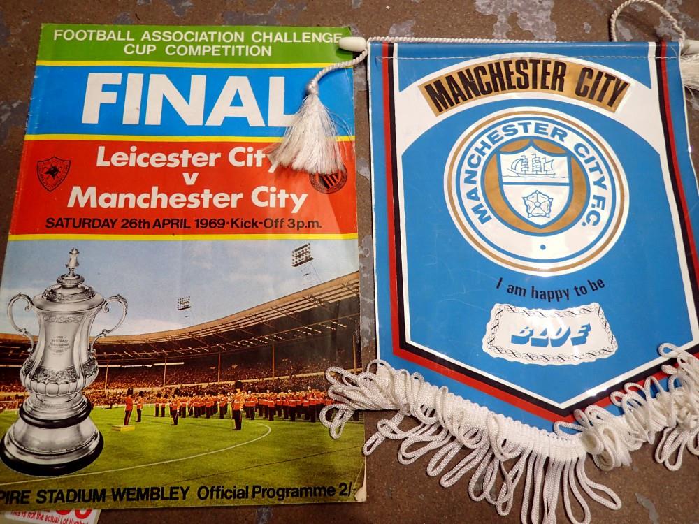 1969 FA cup final programme, Leicester V Manchester City. UK P&P Group 1 (£16+VAT for the first