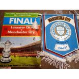 1969 FA cup final programme, Leicester V Manchester City. UK P&P Group 1 (£16+VAT for the first