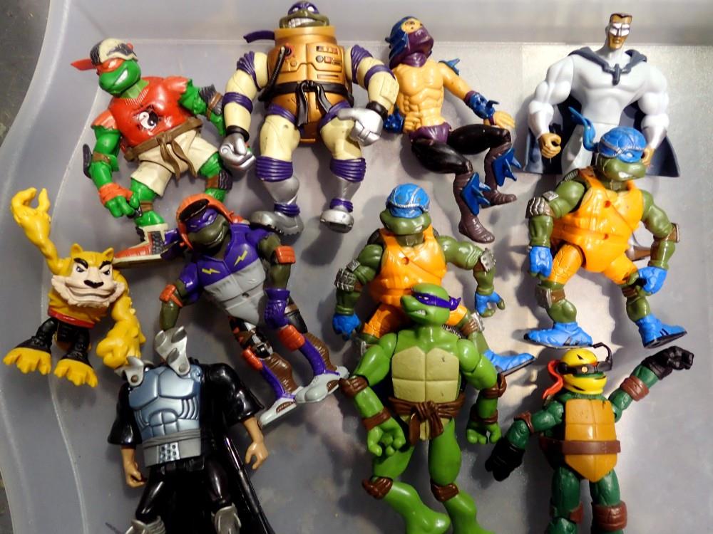 Eleven Teenage Mutant Ninja Turtles playmates loose figures to include an original Shredder,