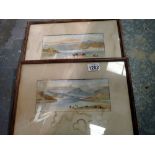 Pair of E Matthews Lake district watercolours. Not available for in-house P&P