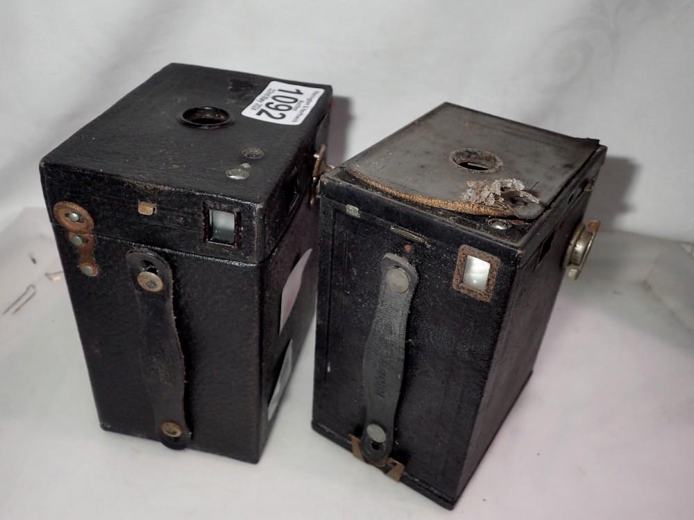 Two vintage box cameras. UK P&P Group 1 (£16+VAT for the first lot and £2+VAT for subsequent lots)