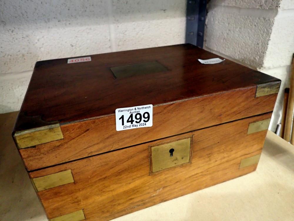 Locking wooden box with fitted interior. Not available for in-house P&P