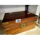 Locking wooden box with fitted interior. Not available for in-house P&P