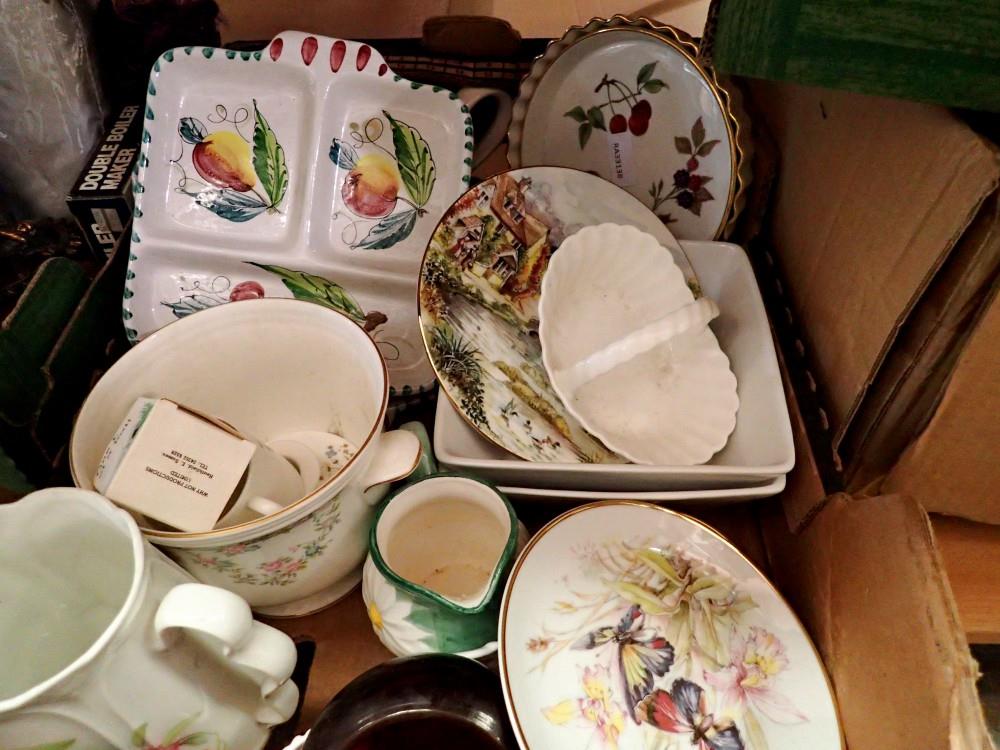 Box of mixed ceramics. Not available for in-house P&P