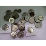 Mixed world coins, mostly American examples. UK P&P Group 1 (£16+VAT for the first lot and £2+VAT