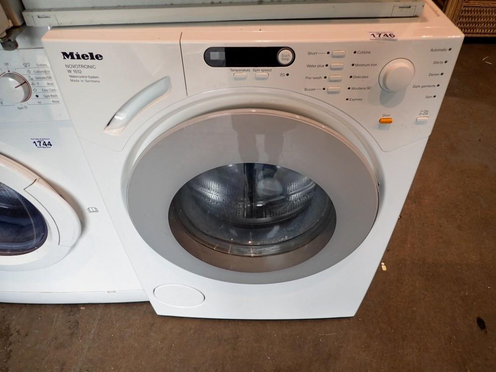 Miele Novotronic W1512 washing machine. All electrical items in this lot have been PAT tested for