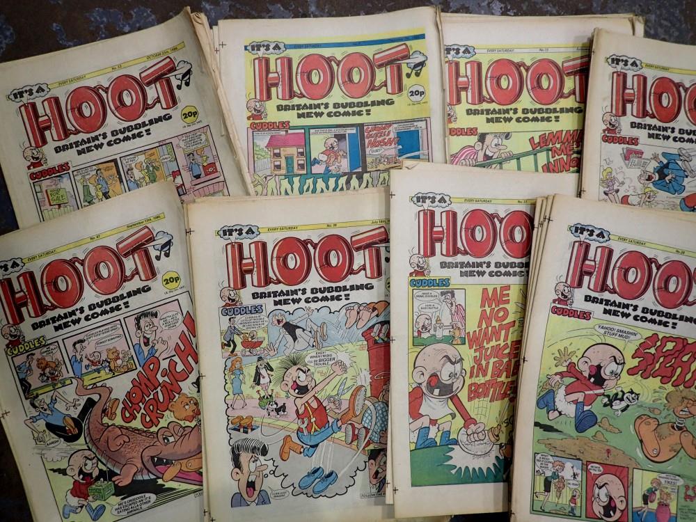 Fifty one 1980s Hoot comics. UK P&P Group 2 (£20+VAT for the first lot and £4+VAT for subsequent