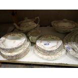Alfred Meakin dinner and tea service in the Harmony Rose pattern, multiple chips throughout, many