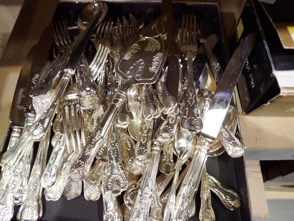 Large quantity of mixed cutlery stainless steel, Allander and Sheffield. Not available for in-