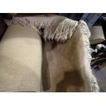 Beige woollen rug, 150 x 60cm. Not available for in-house P&P