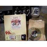 Mixed Elvis Presley memorabilia and ephemera. Not available for in-house P&P