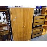 Mid century Meredew Furniture medium wood wardrobe, 92 x 54 x 184 cm H. Not available for in-house