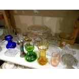 Shelf of mixed glassware. Not available for in-house P&P