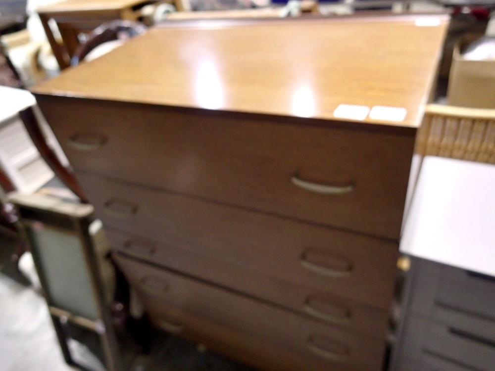 Chest of five drawers. Not available for in-house P&P