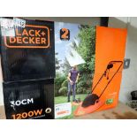 Boxed Black & Decker, 30cm 1200W mower. Not available for in-house P&P