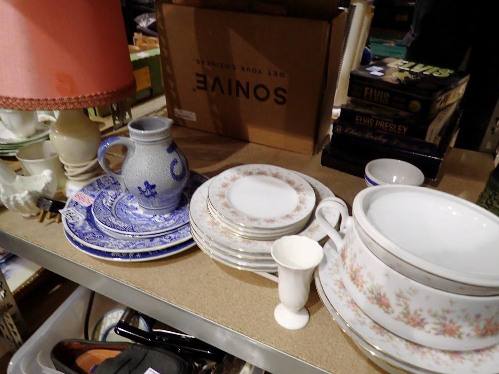 Mixed ceramics including Spode Italian garden and Noritake. Not available for in-house P&P