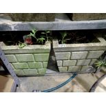 Two square planters. Not available for in-house P&P