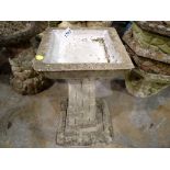 Small reconstituted stone bird bath. Not available for in-house P&P