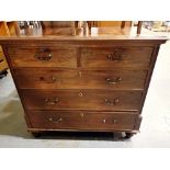 Georgian mahogany chest of two short over three long drawers, 55 x 120 x 110 cm. Not available for