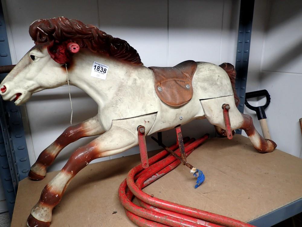 Metal rocking horse. Not available for in-house P&P