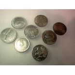 Seven silver coins of British territories. UK P&P Group 0 (£6+VAT for the first lot and £1+VAT for