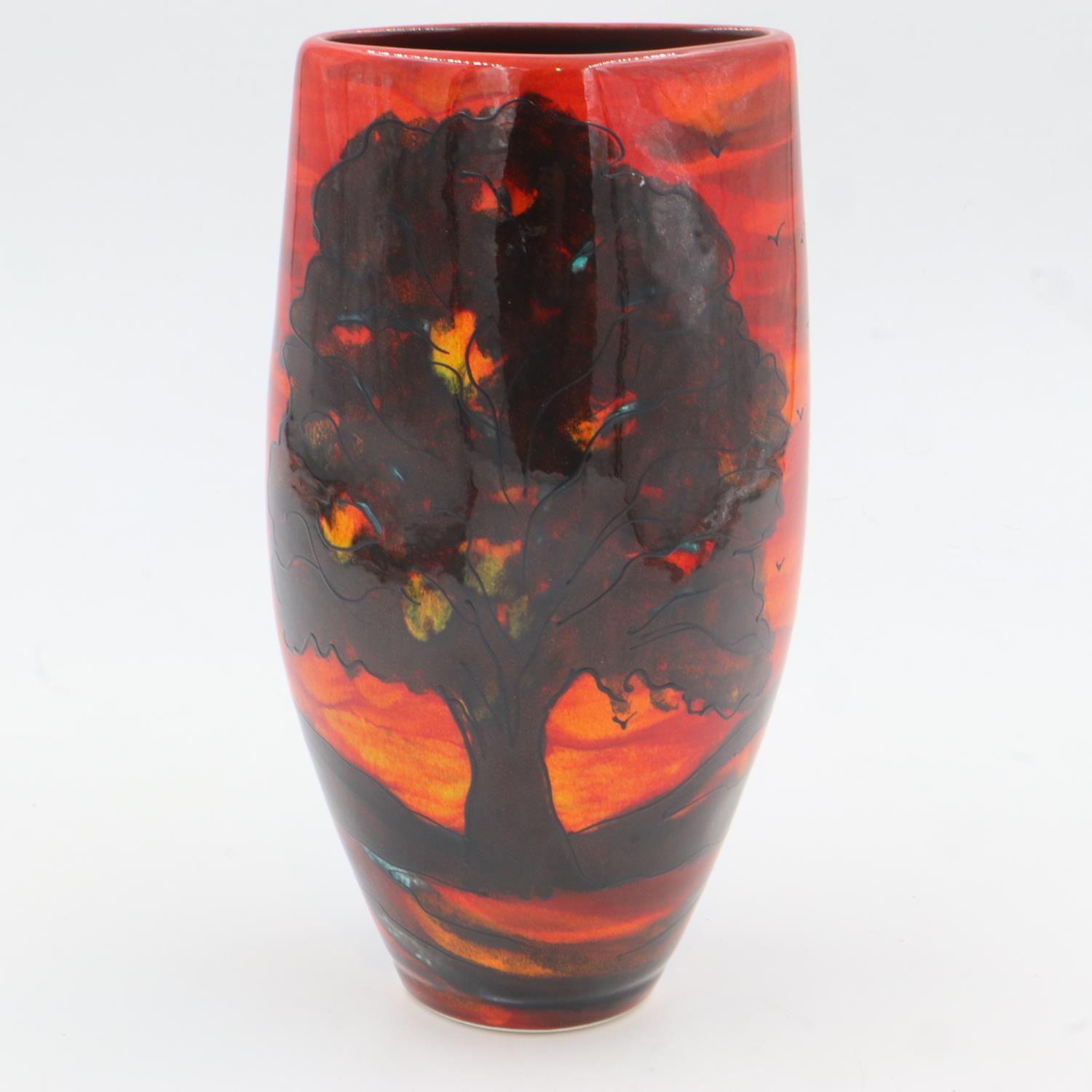 Anita Harris vase in the Sycamore Tree pattern, signed in gold, H: 24 cm. UK P&P Group 2 (£20+VAT