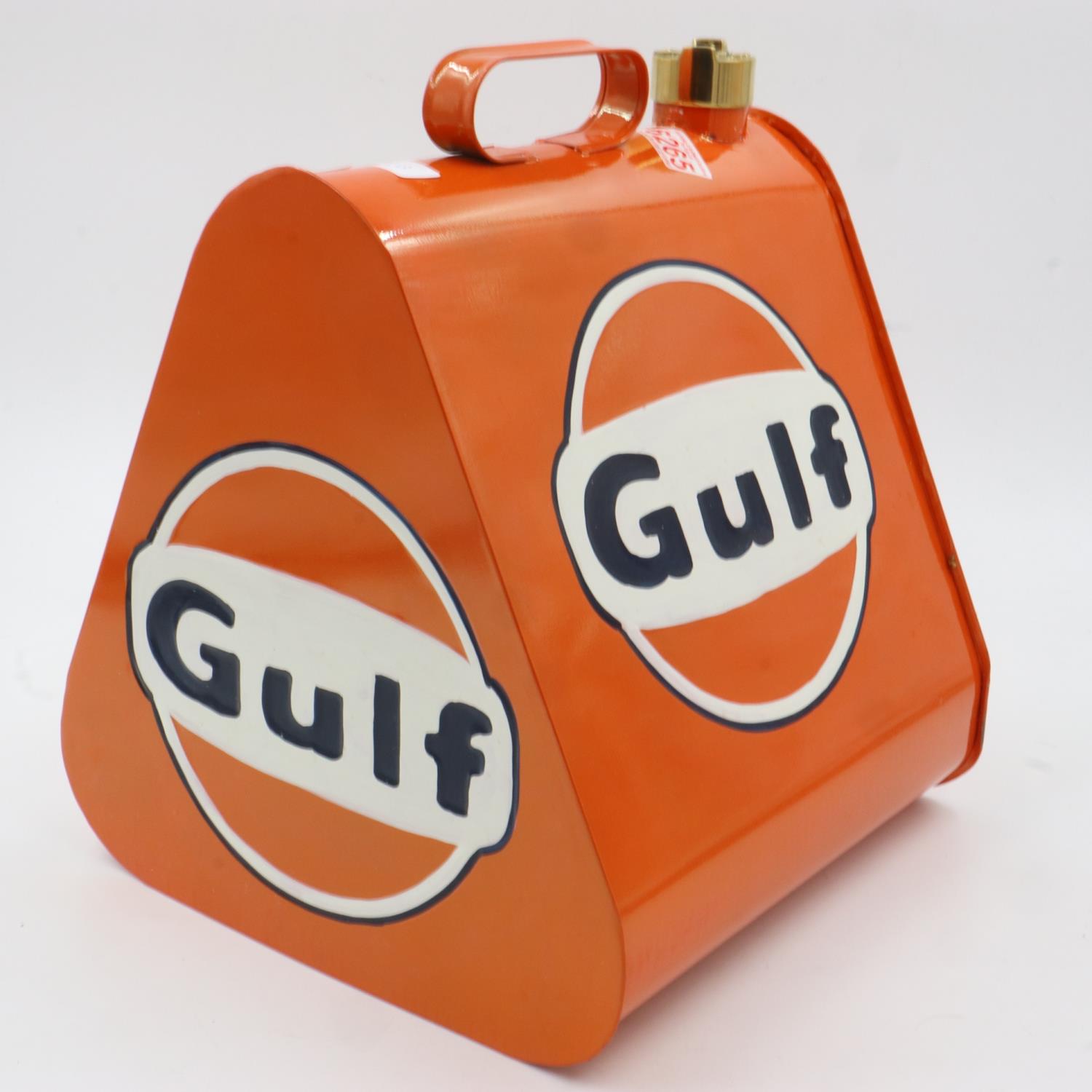 Large orange Golf petrol can, H: 33 cm. UK P&P Group 2 (£20+VAT for the first lot and £4+VAT for