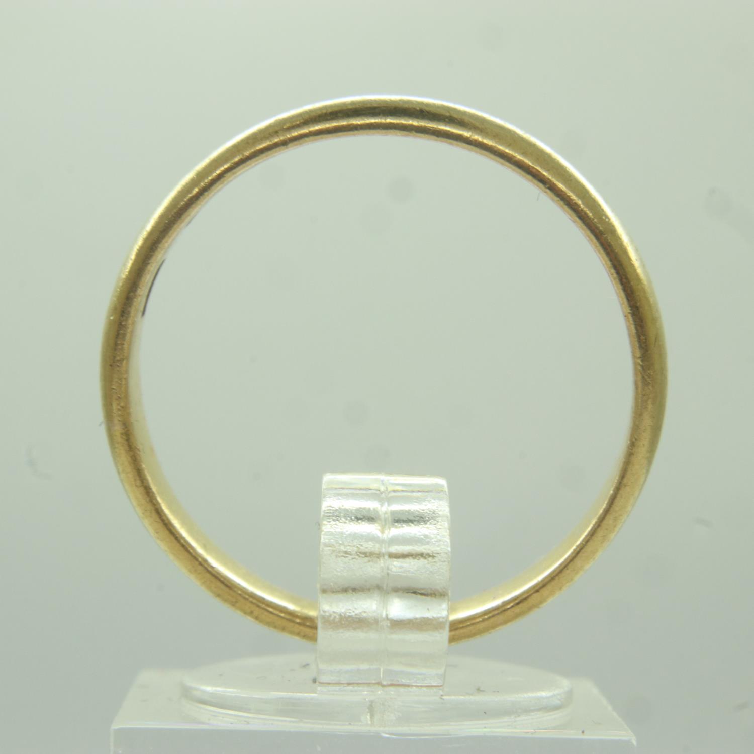 22ct gold slim profile wedding band, size S/T, 4.9g. P&P Group 0 (£6+VAT for the first lot and £1+ - Image 2 of 3