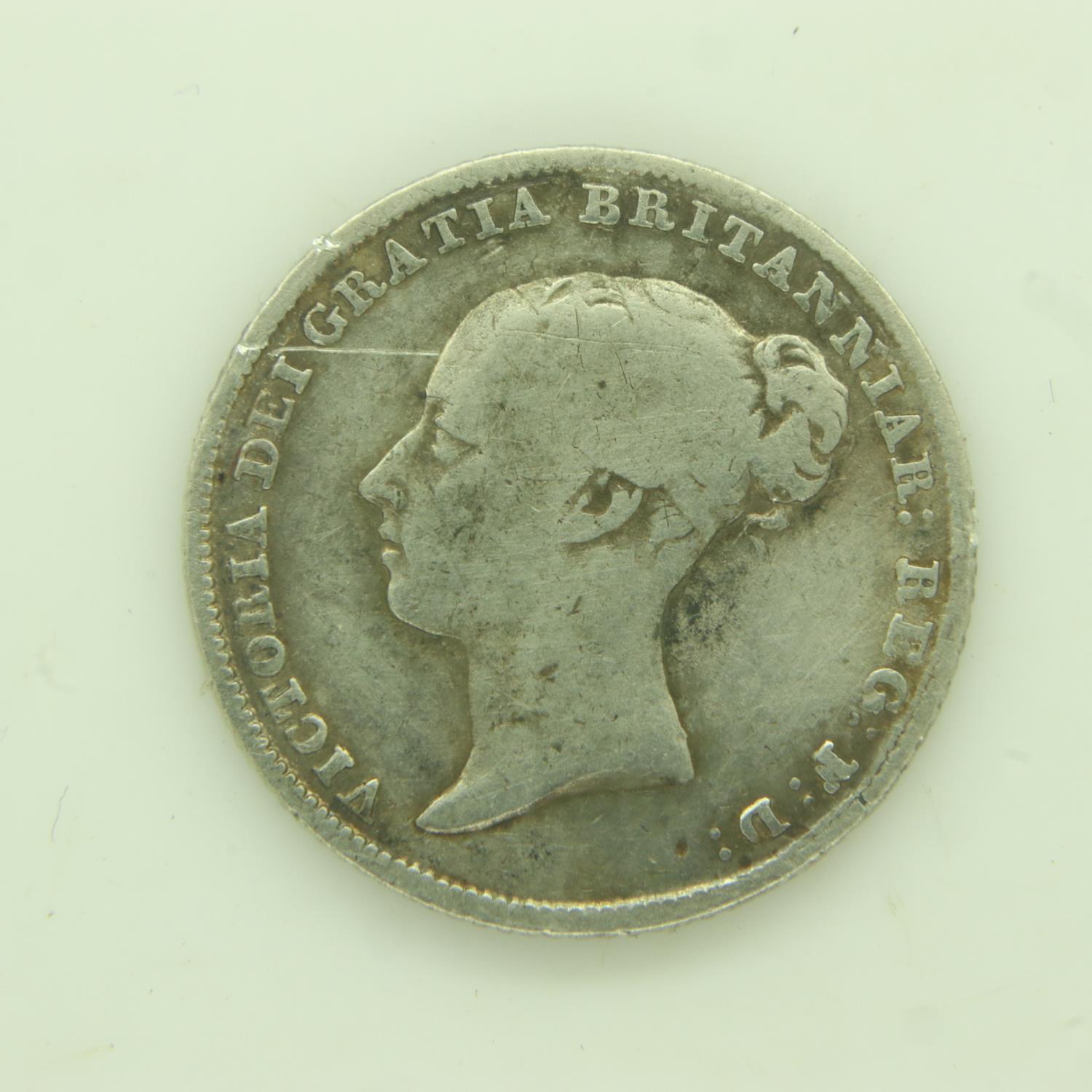 1855 boxed silver sixpence of Queen Victoria. UK P&P Group 1 (£16+VAT for the first lot and £2+VAT - Bild 2 aus 2