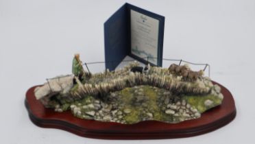 Border Fine Arts sculpture, Off to the Fells at Slaters Bridge, with certificate, L: 45 cm. Not