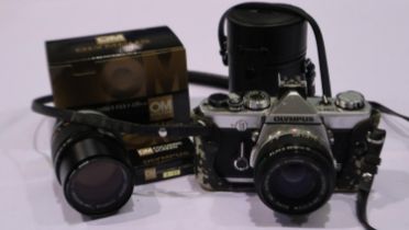 Olympus OM-1 camera and accessories. UK P&P Group 2 (£20+VAT for the first lot and £4+VAT for