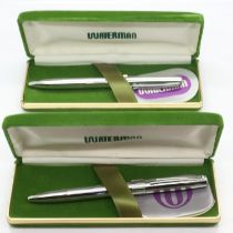 Two 1970's new old stock waterman multi-biro pens, each with paperwork. UK P&P Group 1 (£16+VAT
