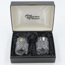 Pair of Waterford crystal whisky tumblers boxed, H: 90 mm. UK P&P Group 2 (£20+VAT for the first lot