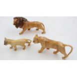 Beswick pride of three lions, largest L: 23 cm. UK P&P Group 2 (£20+VAT for the first lot and £4+VAT
