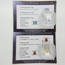 Two loose gemstones: fire opal and blue topaz, with certificates. UK P&P Group 0 (£6+VAT for the