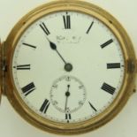 WALTER WEST, LIVERPOOL: an 18ct gold cased full hunter pocket watch, crown wind, having a circular