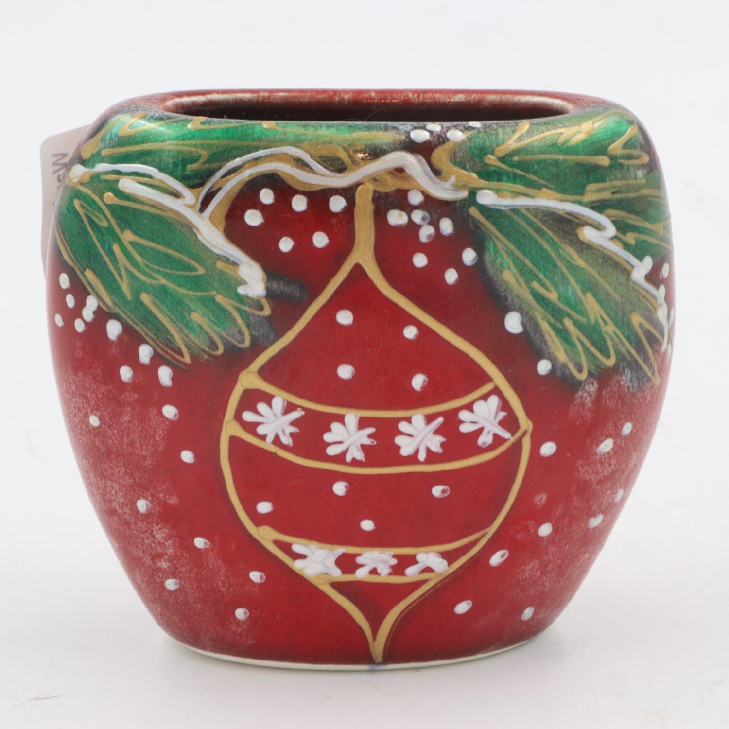 Anita Harris Bauble vase, signed in gold, no chips or cracks, 75 mm H. UK P&P Group 1 (£16+VAT for