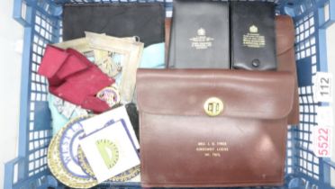 Collection of West Lancashire masonic regalia, including a Past Masters apron. UK P&P Group 1 (£16+